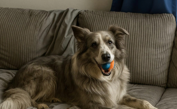 Grey Merle Welsh Border Collie Stud.