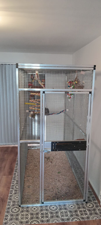 Aluminium parrot cage