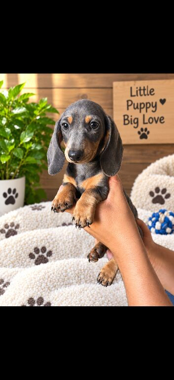 3 beautiful miniature dachshund puppies