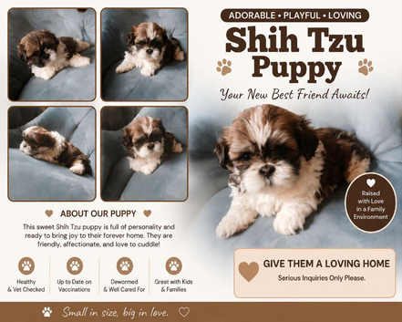 Adorable Shih tzu puppies