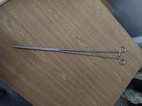 Long feeding tongs