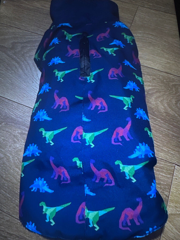 Bnwot cute little dog dinosaur pets corner great & small Penrose dog puppy jacket / coat xs 10&rdquo; long
