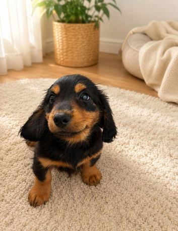 Long haired dachshunds