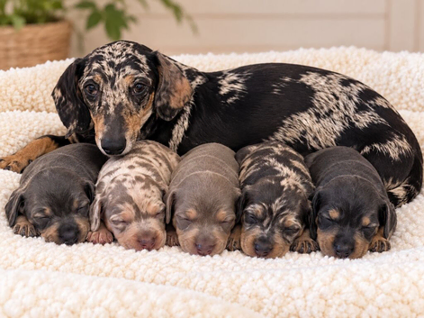 Strong and healthy and amazing variety of colours miniature dachshund puppies