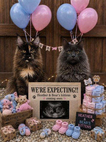 Maine coon kittens.