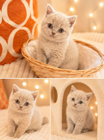 Scottish Fold x British Shorthair kittens
