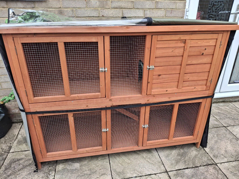 5ft double rabbit hutch like new