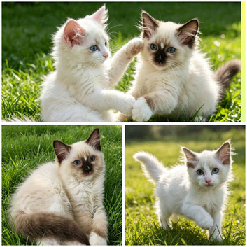 RAGDOLLS GIRLS SEAL POINT BICOLOUR BLUE EYES