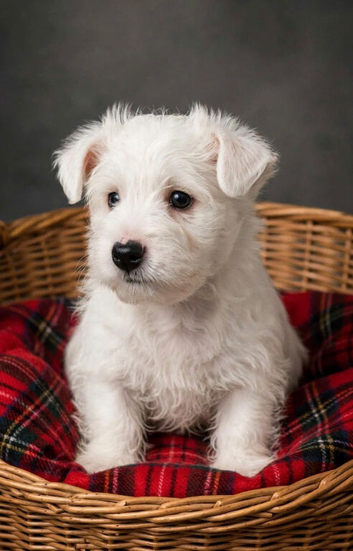 Adorable west highland terrier puppy