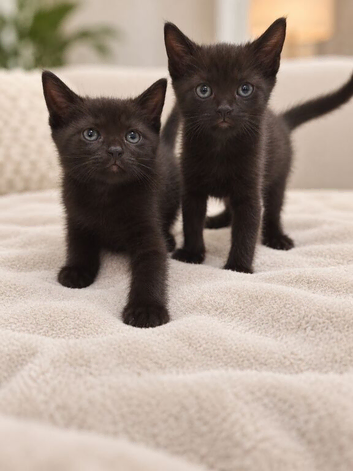 Two Adorable Black Kittens Ready for Their Forever Homes!