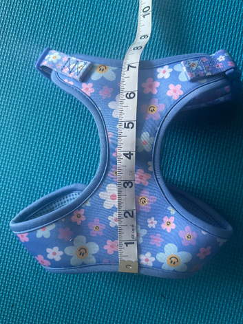 Pets at home blue flower harness size 8&rdquo; medium