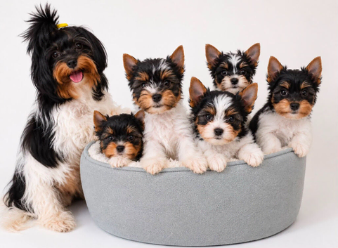 Beautiful tiny little fluffy puppies 2 girls