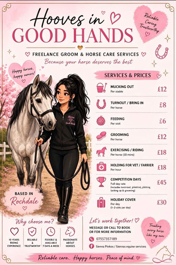 Equine freelance groom