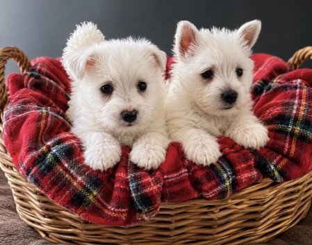 Adorable west highland terrier puppies