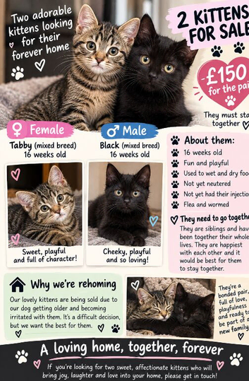 Sibling kittens