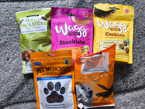 Five packets of treats