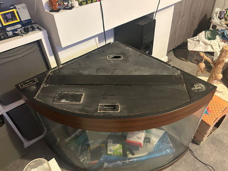 Corner fish tank open to offers
