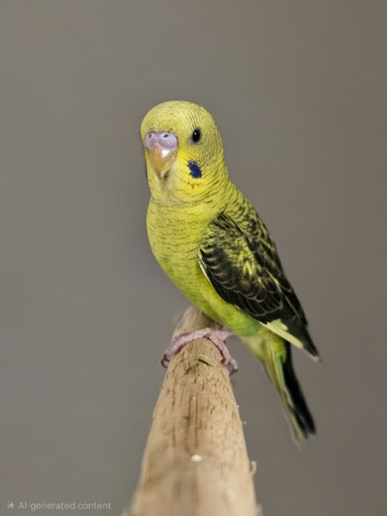 2 black wing male budgies