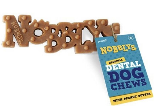 Nobblys dental dog chews peanut butter
