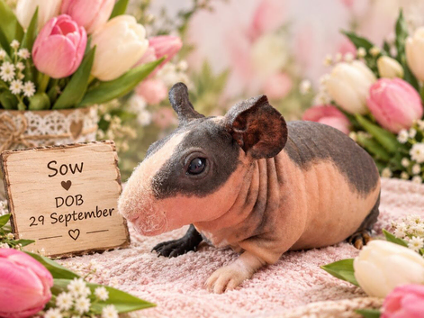 Skinny guinea pigs sows
