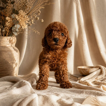 Fox Red Toy Poodle Boy Ready Now