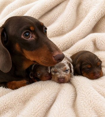 Looking for their forever homes 3 stunning miniature dachshunds