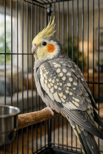 Fully tamed cockatiel