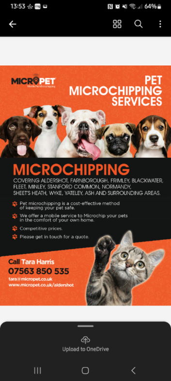 Mobile microchipping dog walks