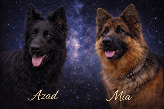 KC Reg show line long haired German Shepherds