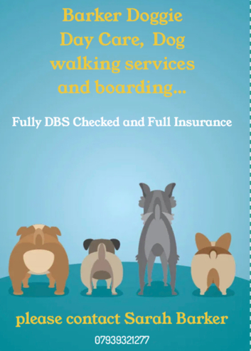 Barker doggie day care and walking services