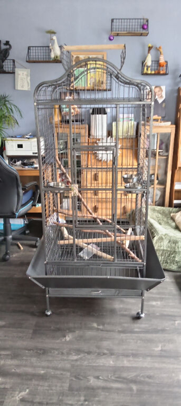 Large parrot cage.