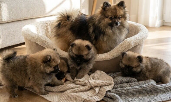Female sable Pomeranian puppy