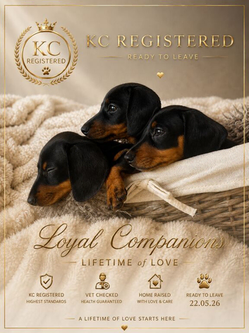 KC Ready to leave miniature dachshunds