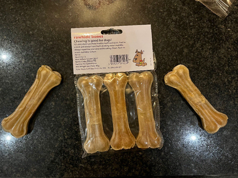 15 English flat hide hard dog chews, 11cm