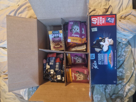 100+ sachets whiskas and felix sachets