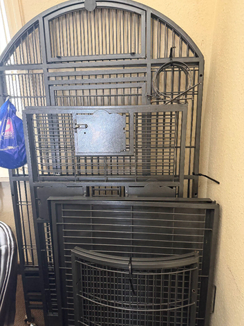 Large macaw parrots cage