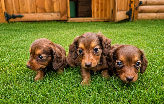 Choc&Tan Long Hair Dachshunds