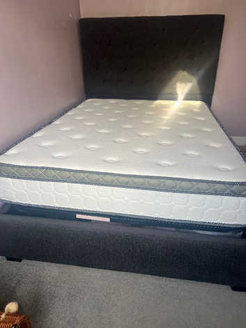Bed with new mattress