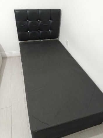 Single Black Bed