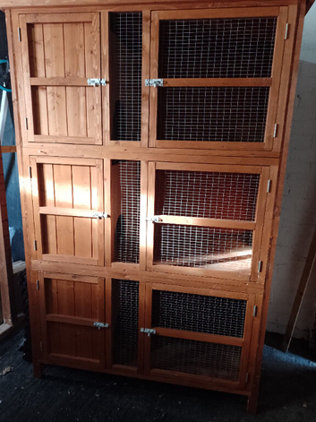 3 tier individual rabbit hutches