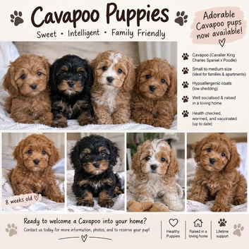 Cavapoo pups