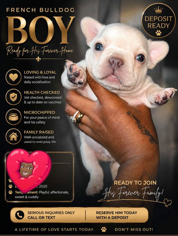 Adorable Platinum Frenchi Boy