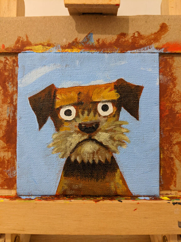 Hand painted cartoony Pet Portraits