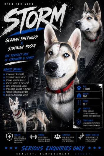 Stunning Siberian Husky Stud Available