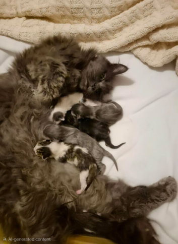 Half mainecoon kittens