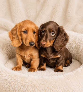 Gorgeous long haired miniature dachshund puppies