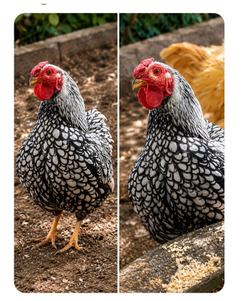 Silver laced wyandottes breeding group