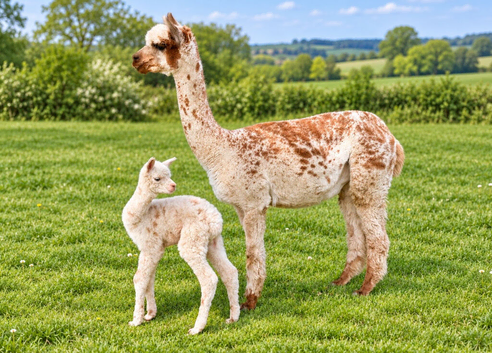 Stunning Group of 6 Alpacas - 3 females with 3 male cria at foot