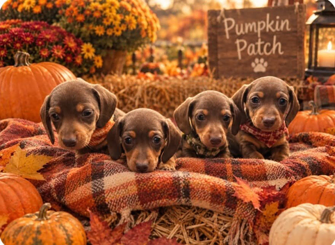 4 gorgeous chocolate mini dachshund   puppiespuppies