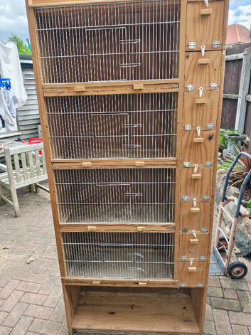 Block of 4 budgie breeding cages